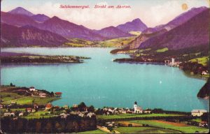 Salzkammergut Strobl am Abersee postcard circulated Sibiu Romania