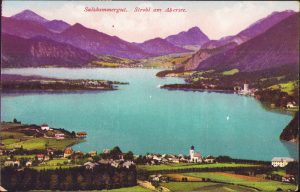 Salzkammergut Strobl am Abersee postcard circulated Sibiu Romania