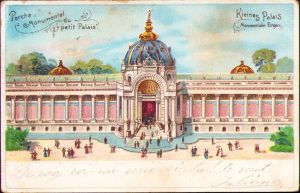Porche monumental du petit Palais postcard circulated Torda/Turda