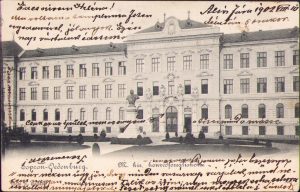 Sopron Oedenburg M kir honvéd főreáliskola postcard circulated Torda/Turda