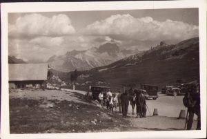 Cars at Col du Galibier 1930's photo