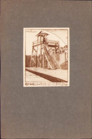 Őrhely Krasnojarsk (Turn de pază la Krasnoiarsk) de Reschner Gyula, artist maghiar din Transilvania