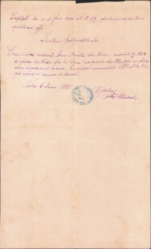 Licență protopresbiterală de căsătorie, 1884, Folea, județul Timiș