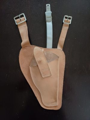 Toc din piele maro pentru pistol