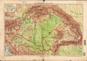Magyarország hegy- és vizrajzi térképe, Magyarország politikai térképe, 1943, M kir honvéd térképészeti intézet, Budapest
