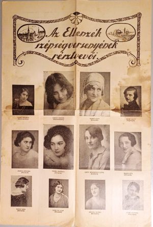 Az Ellenzék szépségversenyének résztvevői, Participantele la concursul de frumusețe al cotidianului Ellenzék din Cluj, anii 1920