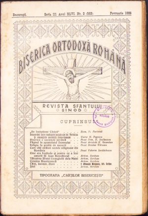 Biserica Ortodoxă Română, 2/1928, revista Sfântului Sinod