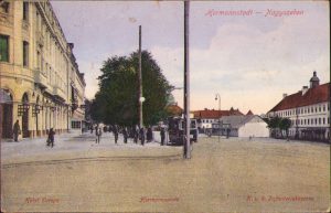 Hermannstadt Nagyszeben Hotel Europa Hermannsplatz kuk Infanteriekaserne, Sibiu, carte poștală