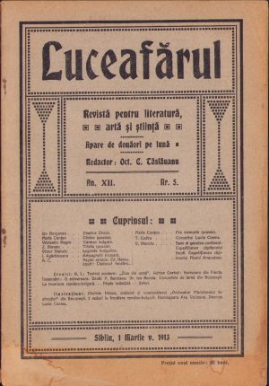 Luceafărul, 16 februarie stil vechi 1913, Sibiu, redactor Octavian Tăslăuanu