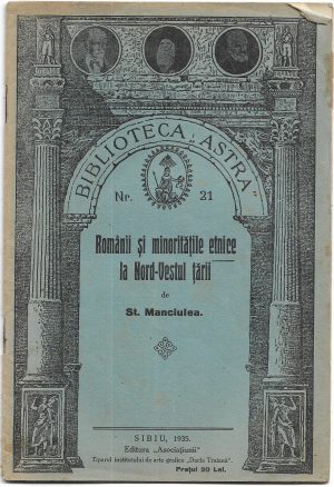 Românii și minoritățile etnice din Nord-Vestul țării de St Manciulea, 1935