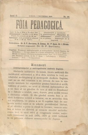 Fóia pedagogică, 23/1897, Sibiu
