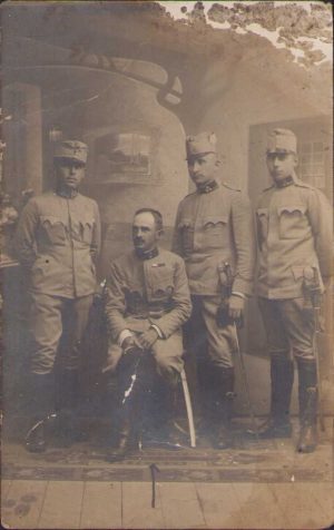 Oberleutnant Petru Călțun, Bistrița, studio Eugen Lippert, Primul Război Mondial