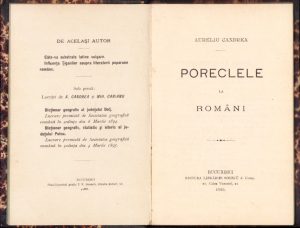 Poreclele la români de Aureliu Candrea, 1895, Editura Librăriei Socecu, București
