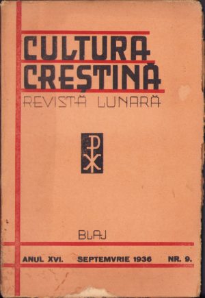 Cultura Creștină, 9/1936, Blaj