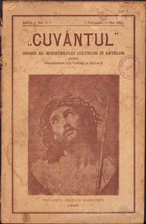 Cuvântul, organ al Ministerului Cultelor și Artelor pentru propaganda culturală și socială, 5-7/1922