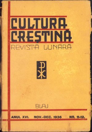 Cultura Creștină, 11-12/1936, Blaj