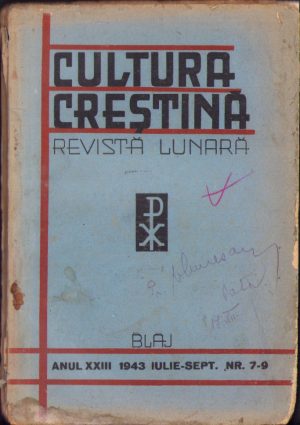 Cultura Creștină, 7-9/1936, Blaj