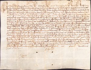 Bulă papală emisă de Papa Benedict al XIV-lea, anii 1740, pe pergament