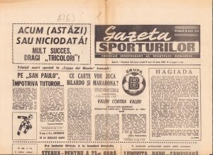 Gazeta Sporturilor, 18 iunie 1990, Coppa del Mondo