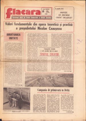 Flacăra, 31 martie 1989