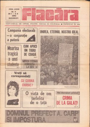 Flacăra, 29 ianuarie - 4 februarie 1992