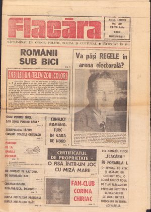 Flacăra, 22-28 iulie 1992