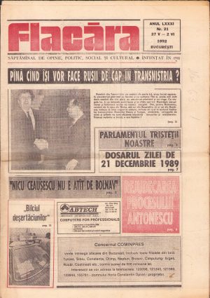 Flacăra, 27 mai - 2 iunie 1992