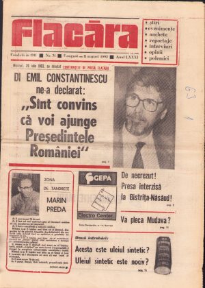 Flacăra, 5-11 august 1992