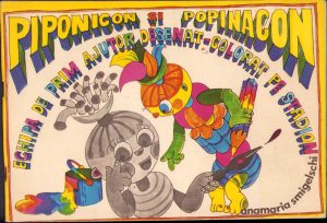 Piponicon și Piponacon, echipa de prim ajutor desenat colorat pe stadion de Anamaria Smigelschi, 1983