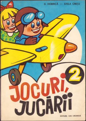 Jocuri, jucării nr 2, ilustrații de D Dobrică și Stela Crețu, carte de colorat, 1981