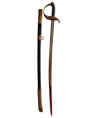 Sabie austriacă model M1889 pentru oficiali civili (Staatsbeamter), cu teacă, fabricant Carl Eickhorn, Solingen