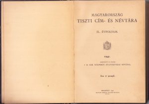 Magyarország tiszti cim és névtára, 1942
