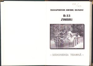 Transportor amfibiu blindat B33 Zimbru, două manuale (descrierea tehnică și instrucțiuni de exploatare)