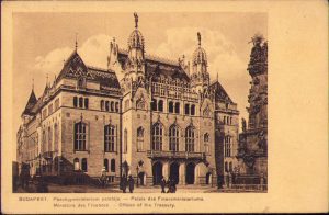 Budapest Pénzügyminiszterium palotája, carte poștală, necirculată