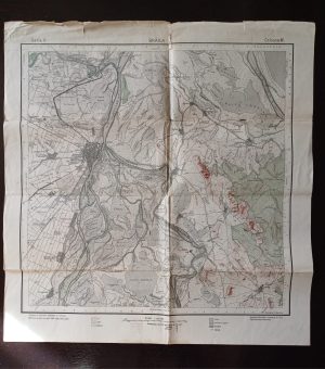 Hartă militară românească, Brăila, după ridicarea topografică din teren din anii 1880-1885, retipărită fără nici o corectură în anul 1913