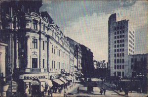 Piața Teatrului, București, carte poștală, Luna Bucureștilor