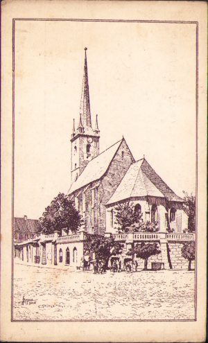 Biserica Reformată din Dej, carte poștală
