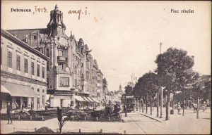 Debrecen, Piac részlet, carte poștală, circulată Gherla