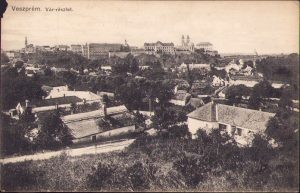 Veszprém Vár részlet, carte poștală, circulată Gherla