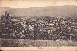 Cisnădie/Heltau, carte poștală, circulată Gherla