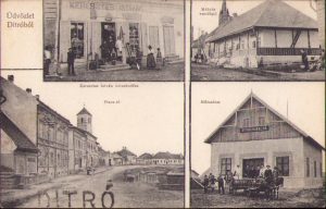 Salutări din Ditrău/Üdvözlet Ditróból, carte poștală, circulată Gherla