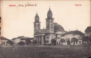 Satu Mare, Piața Deák/Szatmár, Deák tér, carte poștală, circulată Gherla