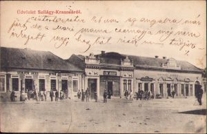 Salutări din Crasna/Üdvözlet Szilágy-Krásznáról, carte poștală, circulată Gherla