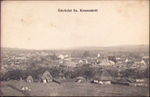 Salutări din Crasna/Üdvözlet Sz Krasznáról, carte poștală, circulată Gherla