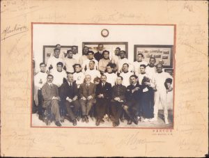 Clubul de scrimă Universitatea Cluj, 1923, cu semnăturile tuturor maeștrilor și sportivilor