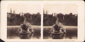 Firenze, Giardini Boboli, il lago coll'isolotta, Neue Photographische Gesellschaft A G, Steglitz-Berlin, 1905, stereoscopic photo