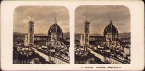 Firenze, Cattedrale, veduta generale, Stereoskopbilder-Institut C Wurfschmidt, Leipzig-Gohlis, stereoscopic photo