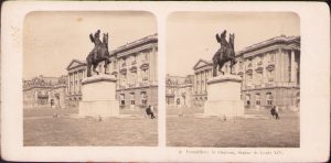 Versailles, le Chateau, Statue de Louis XIV, Stereoskopbilder-Institut C Wurfschmidt, Leipzig-Gohlis, stereoscopic photo