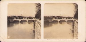 Roma, Panorama da Ponte Sisto verso S Pietro, Stereoskopbilder-Institut C Wurfschmidt, Leipzig-Gohlis, stereoscopic photo