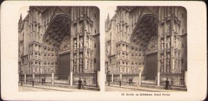 Sevilla, La Cathédrale, Grand Portail, Stereoskopbilder-Institut C Wurfschmidt, Leipzig-Gohlis, stereoscopic photo